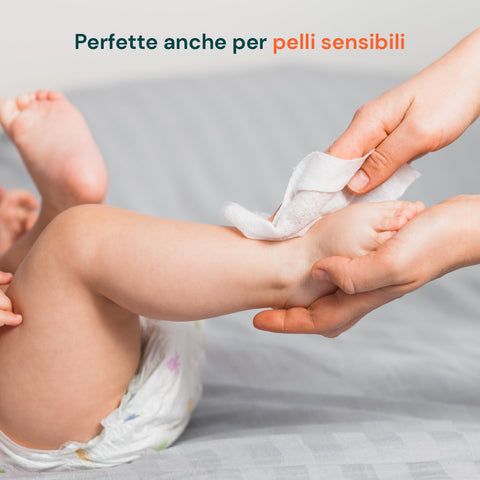 Lingettes Bébé 72 / 864 pcs – Douces en nid d'abeille Parfum Lait d'Avoine et Riz, Aloé ou Crème au Talc