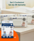 Salviette Neonato al Talco – 216 /1 296 Pz con Crema Dermolenitiva