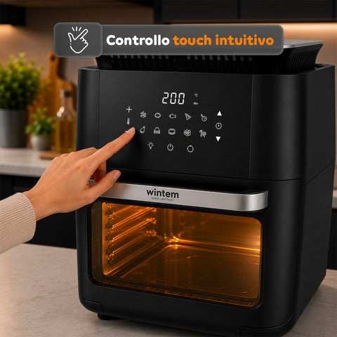 Friggitrice Aria 12L con Display LED Touch Timer 60 Min e Ricette Preimpostate