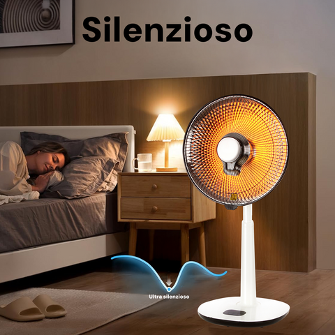 Stufa A Parabola Con Telecomando E Timer 450/900w 36cm