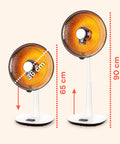 Stufa A Parabola Con Telecomando E Timer 450/900w 36cm