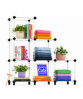 Libreria a Cubi Componibili 6 Ripiani Resistente ed Elegante