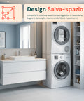 Kit Sovrapposizione Lavatrice e Asciugatrice con Cinghia di Fissaggio