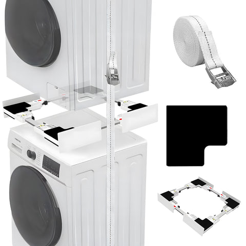 Kit de Superposition Lave-linge et Sèche-linge avec Sangle de Fixation