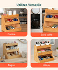 Organizer Multiuso in Legno di Bambù – 9 Scomparti con Design Stabile