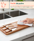 Set 3 Utensili per Degustazione Formaggi con Tagliere in Legno d'Acacia