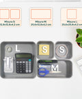Set 4 Organizer Multiuso Impilabili in ABS di 3 Diverse Dimensioni