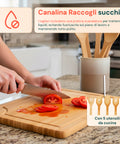 Set Taglieri in Bamboo – 3 Taglieri + 5 Utensili da Cucina Inclusi
