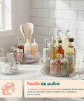 Set 3 Organizer Girevoli in PET – Contenitori Rotanti 360° per Cucina e Dispensa