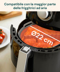 Set Cestino e Divisorio in Silicone per Friggitrice ad Aria – Accessori Pieghevoli Ø22 cm