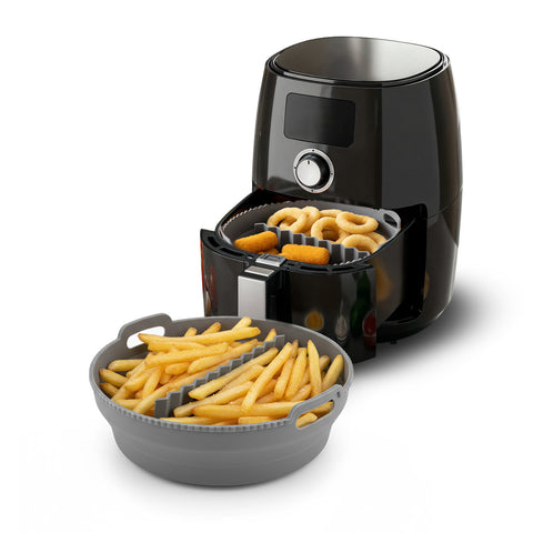 Ensemble Panier et Séparateur en Silicone Pliables pour Friteuse à Air – Accessoires Ø22 cm