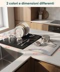 Scolapiatti in Poliestere e Spugna – Set 2 Tappetini Assorbenti per Casa e Cucina