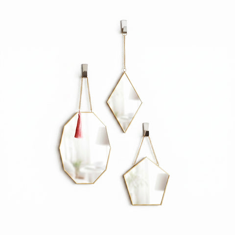 Set Specchi Moderni con Cornice in Ferro – Diamante, Rombo e Pentagono