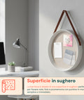 Bacheca in Sughero da Parete – Diametro 39 cm con Design Moderno