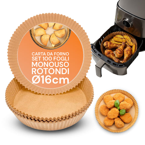 Lot de 100 pièces de papier cuisson pour friteuse à air - Imperméable et résistant à la chaleur