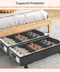 Contenitori Sottoletto con Ruote – Set 2 Pezzi XXL 54L Salvaspazio