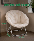 Poltrona Imbottita Pieghevole in Acciaio e Tessuto Oxford - Dimensioni 80x36x80cm