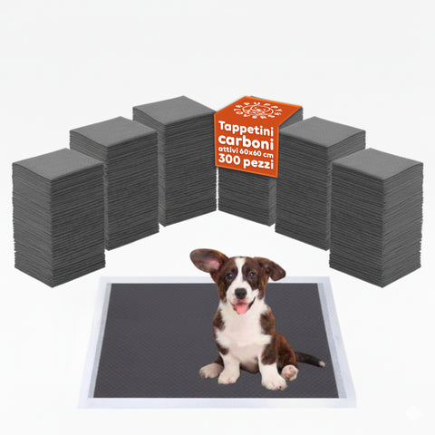 Tappetini Igienici Pannolini Traversine al Carbone Attivo 60×60 – Set Multi Formato Anti-Odore con Adesivi