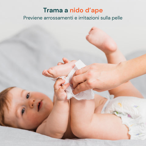Lingettes Bébé 72 / 864 pcs – Douces en nid d'abeille Parfum Lait d'Avoine et Riz, Aloé ou Crème au Talc