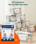 Salviette Neonato al Talco – 216 /1 296 Pz con Crema Dermolenitiva
