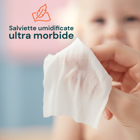 Lingettes Bébé 72 / 864 pcs – Douces en nid d'abeille Parfum Lait d'Avoine et Riz, Aloé ou Crème au Talc