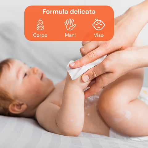 Lingettes Bébé 72 / 864 pcs – Douces en nid d'abeille Parfum Lait d'Avoine et Riz, Aloé ou Crème au Talc