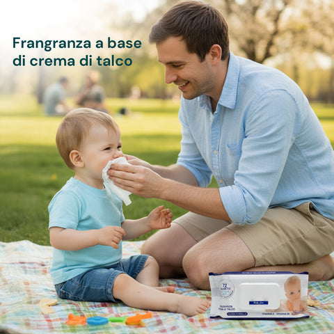 Lingettes Bébé 72 / 864 pcs – Douces en nid d'abeille Parfum Lait d'Avoine et Riz, Aloé ou Crème au Talc