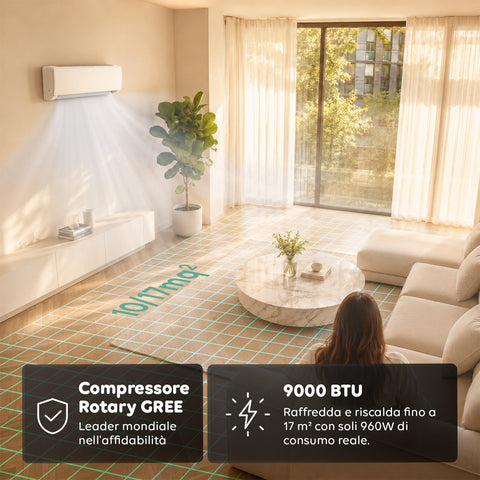 Climatizzatore inverter classe A++ per grandi ambienti
