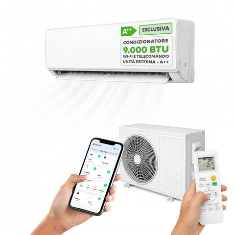 Climatizzatore monosplit inverter 9000/12000/18000 BTU A++ R32