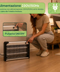 Lampada Insetticida Elettrica 30W Copertura 60m² con Vassoio Rimovibile, Zanzariera UV LED 8700h Cavo 1 mt e Catena per Fissaggio