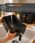 Friggitrice ad Aria 11 Litri Doppio Cestello 2800W con 13 Programmi e Touch Control e Accessori