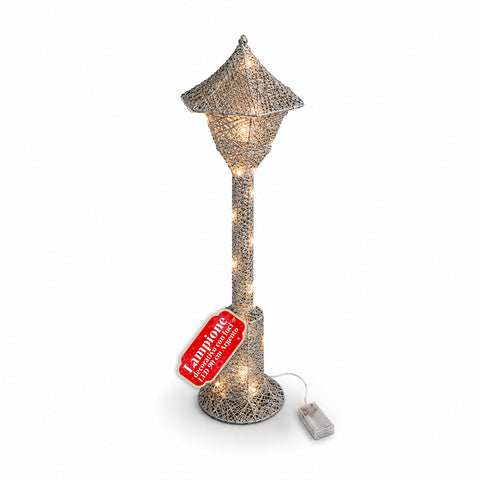 Lampada Décoration de Noël 90 cm Pailletée avec Lumières LED – 3 Couleurs