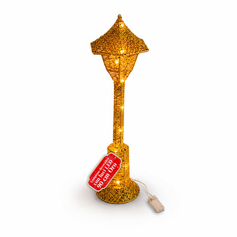 Lampada Décoration de Noël 90 cm Pailletée avec Lumières LED – 3 Couleurs