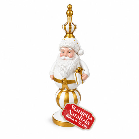 Statuette de Noël de 76 cm en résine, décoration Père Noël et soldat casse-noisette, blanc ou rouge