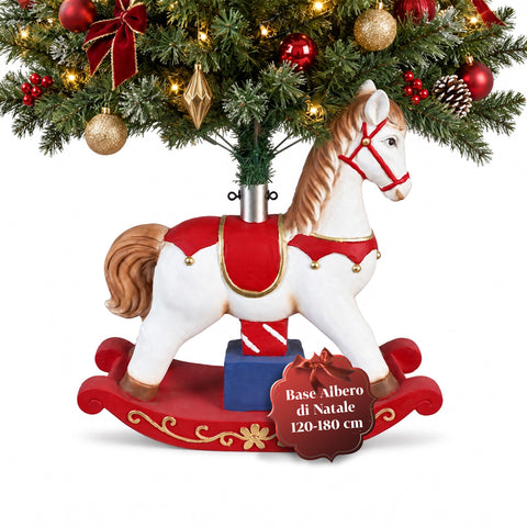 Base per Albero di Natale Decorativa in Ferro e Magnesio, 10 Soggetti, Aggancio Universale