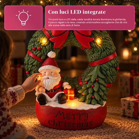 Socle décoratif pour sapin de Noël, 10 motifs, en fer et magnésium, fixation universelle, pour sapins jusqu’à 210 cm, 2 modèles avec lumières LED