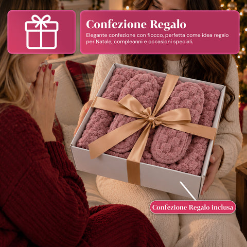 Set Coperta e Pantofole Soffici e Avvolgenti | Plaid Morbido 125x170 cm, Ciabatte Taglia Unica, 4 Colori
