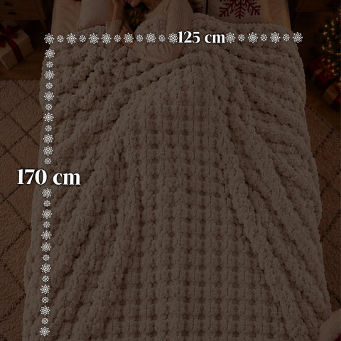 Set Coperta e Pantofole Soffici e Avvolgenti | Plaid Morbido 125x170 cm, Ciabatte Taglia Unica, 4 Colori