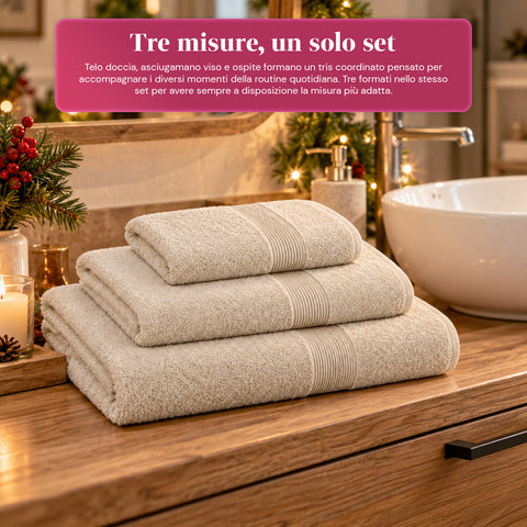 Lot de 3 serviettes de bain 100 % coton – Ensemble comprenant une serviette de 90x140, une serviette de 60x100 et une serviette d’invité de 40x60 cm, douces et absorbantes, 6 couleurs