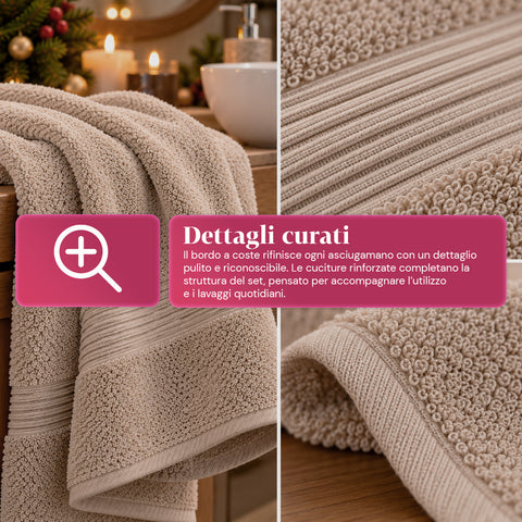 Lot de 3 serviettes de bain 100 % coton – Ensemble comprenant une serviette de 90x140, une serviette de 60x100 et une serviette d’invité de 40x60 cm, douces et absorbantes, 6 couleurs