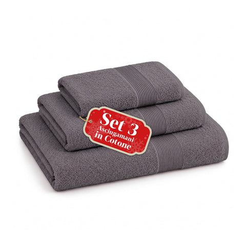 Lot de 3 serviettes de bain 100 % coton – Ensemble comprenant une serviette de 90x140, une serviette de 60x100 et une serviette d’invité de 40x60 cm, douces et absorbantes, 6 couleurs