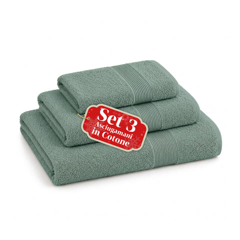 Lot de 3 serviettes de bain 100 % coton – Ensemble comprenant une serviette de 90x140, une serviette de 60x100 et une serviette d’invité de 40x60 cm, douces et absorbantes, 6 couleurs