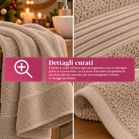 Lot de 3 serviettes de bain 100 % coton – Ensemble comprenant une serviette de 90x140, une serviette de 60x100 et une serviette d’invité de 40x60 cm, douces et absorbantes, 6 couleurs