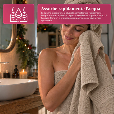 Lot de 3 serviettes de bain 100 % coton – Ensemble comprenant une serviette de 90x140, une serviette de 60x100 et une serviette d’invité de 40x60 cm, douces et absorbantes, 6 couleurs