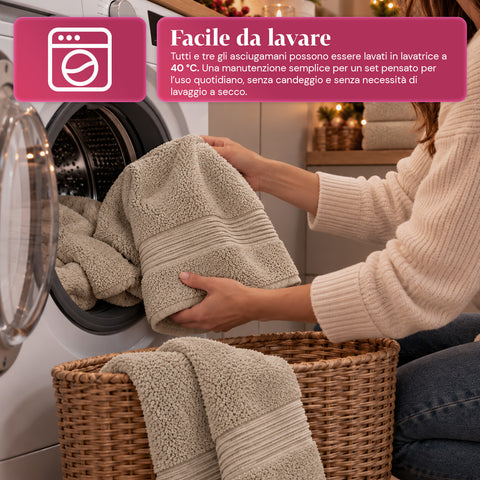 Lot de 3 serviettes de bain 100 % coton – Ensemble comprenant une serviette de 90x140, une serviette de 60x100 et une serviette d’invité de 40x60 cm, douces et absorbantes, 6 couleurs