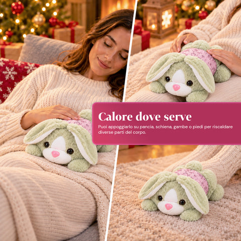 Chauffe-mains électrique en peluche avec bouillotte rechargeable, 2 poches, chaleur pendant 4 à 5 heures, déhoussable avec fermeture éclair – boîte mystère