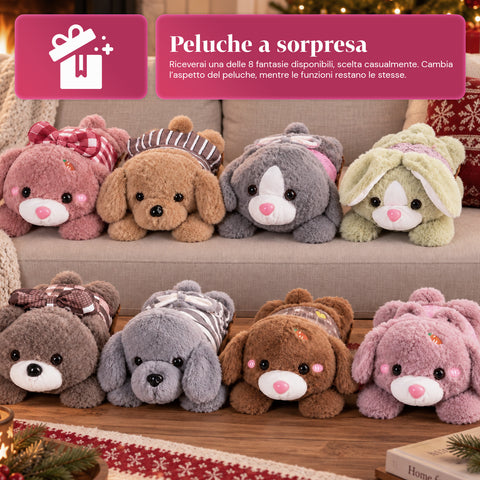 Chauffe-mains électrique en peluche avec bouillotte rechargeable, 2 poches, chaleur pendant 4 à 5 heures, déhoussable avec fermeture éclair – boîte mystère