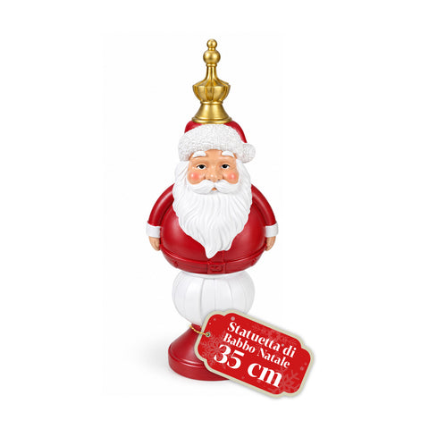 Statuette de Noël de 35 cm en résine, décoration de Noël avec père Noël, soldat casse-noisette et ourson, rouge ou blanc, intérieur et extérieur