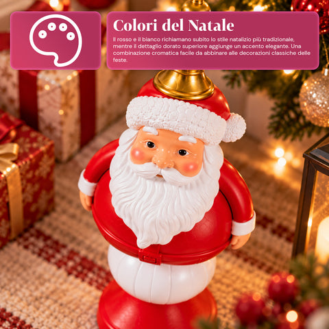 Statuette de Noël de 35 cm en résine, décoration de Noël avec père Noël, soldat casse-noisette et ourson, rouge ou blanc, intérieur et extérieur