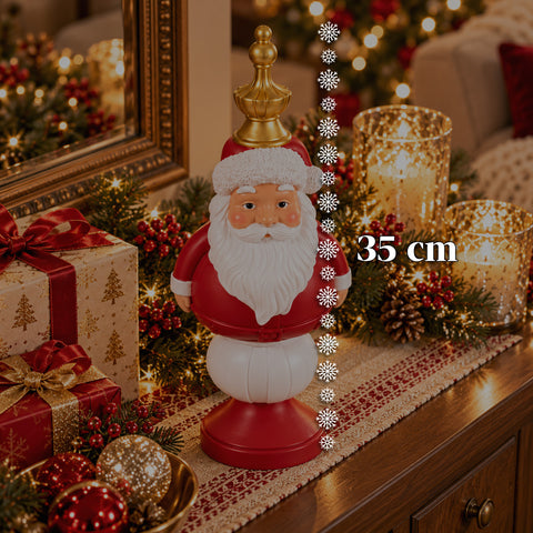 Statuette de Noël de 35 cm en résine, décoration de Noël avec père Noël, soldat casse-noisette et ourson, rouge ou blanc, intérieur et extérieur